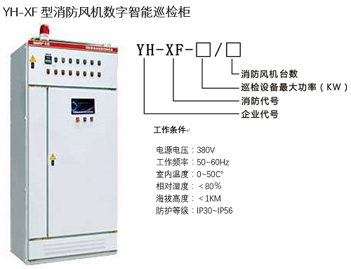 YH-XF型消防風(fēng)機(jī)數(shù)字智能巡檢柜